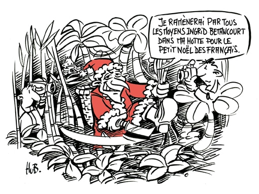 Nicolas Sarkozy sur les traces du Père Noël