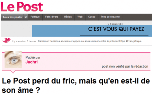 Le Post, pas une affaire mais pas qu’un plan d’affaires…