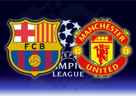 Finale de la league de Champions, Manchester United et Fc Barcelone à Wembley.