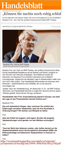 Médialogie : l’entretien à trous d’Handelsblatt