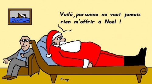 Bientot  Noel  ! Le père Noel a du vague à l’âme …