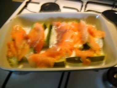 Une petite recette : courgettes et saumon fumé