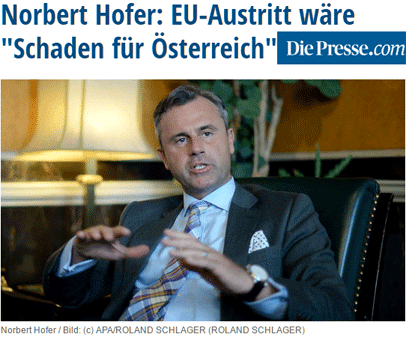 L’extrême-droite autrichien pour le maintien dans l’UEri
